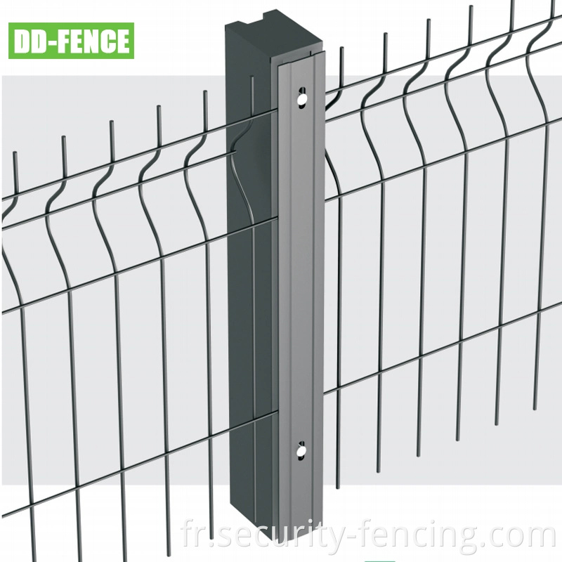 Poudre à vente chaude ou clôture en mailles soudées galvanisées en PVC Galvanisé Fence / Fence en maille métallique soudée incurvée